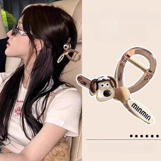 Dễ thương con chó con lấy kẹp 2024 phong cách mới kẹp tóc cua lớn móng vuốt tóc nữ thời trang kẹp tóc