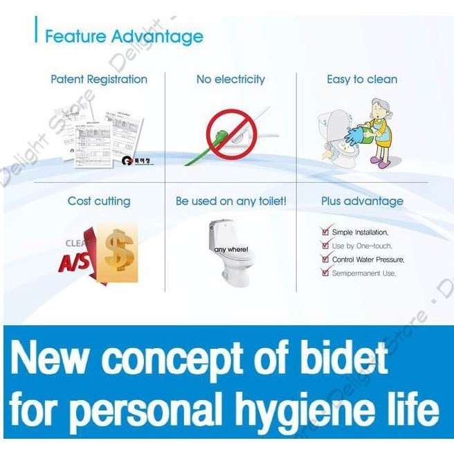 Bidet World Korea SM-100 Smart Portable Bidet Toilet Made in Korea