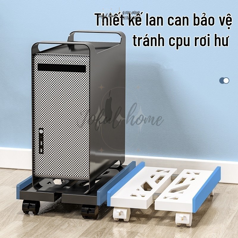 Mới Kệ Để Cây Máy Tính CPU M.M house khung nhựa cây co kéo bằng inox có bánh di chuyển tiện lợi