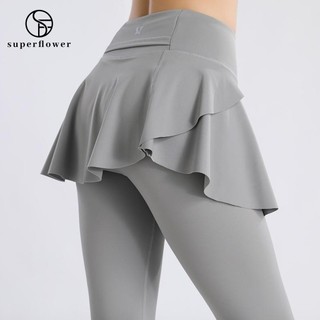 Superflower Quần yoga mới Quần thể thao thời trang nữ Quần thể thao phù hợp với 100 chiếc váy thể thao eo cao Quần thể dục