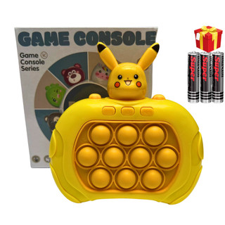 Pop it điện tử hình Pikachu - Vàng, máy chơi game Pop it, Tặng kèm 3 pin, 200 level có đèn nhạc -Gia Dụng Chú Thoòng