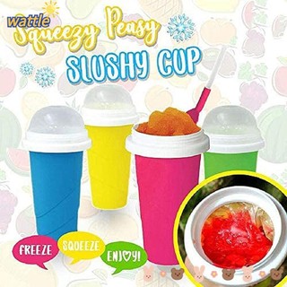 WATTLE DIY It Magic Quick Frozen Ice Cream Maker Smoothies Cup Slushie Maker Cup Children and Family Slushy Maker Double Layer Cooling Cup Milk Shake Homemade Squeeze Cup/Multicolor