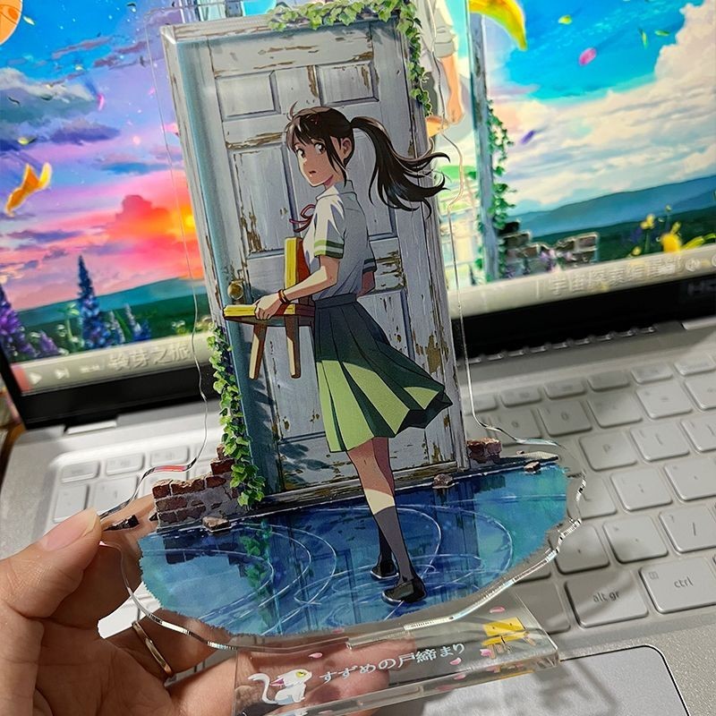 Suzuru Hành Trình Đứng Thương Hiệu Makoto Shinkai Hoạt Hình Hàng Hóa Suzuru Tai Chủ tịch Bộ Trưởng Máy Tính Để Bàn Trang Trí Đồ Trang Trí Sáng Tạo