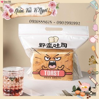 50 TÚI ~ Túi Zip Bánh Mì Sandwich 450gr - Mặt Giận Dữ siêu cute (50c)