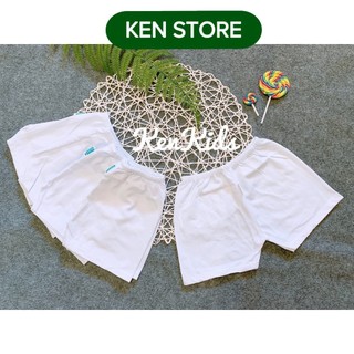 Combo 5 quần đùi ngắn trắng thun cotton 100% cho bé ken store