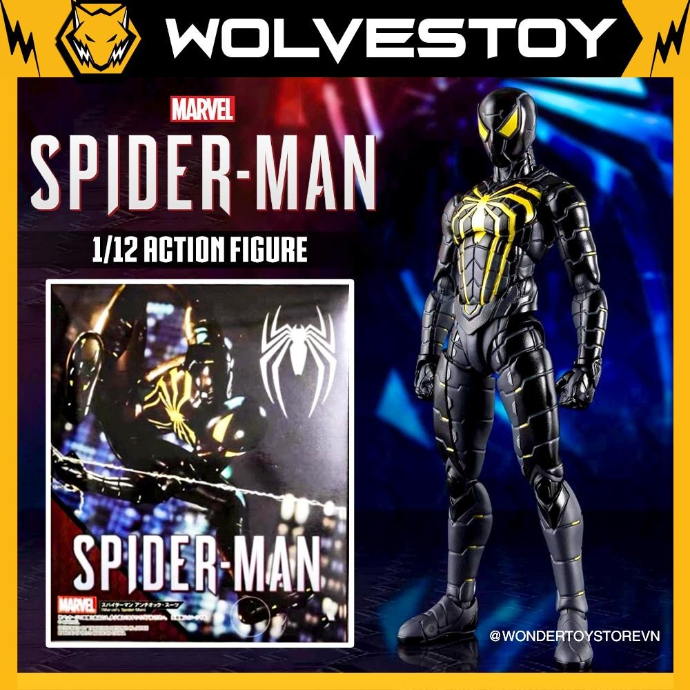 Mô hình SHF Spider-Man Anti Ock Suit Người Nhện Marvel Spiderman PS4 1/12 Action Figure (F)