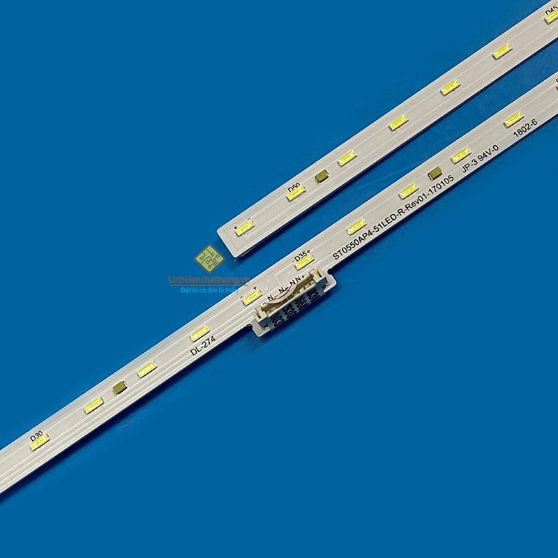Bộ LED tivi SONY KD-55X7000E/ 55X8000E (2 thanh viền 51 LED N2)- Điện tử Phương Huy -