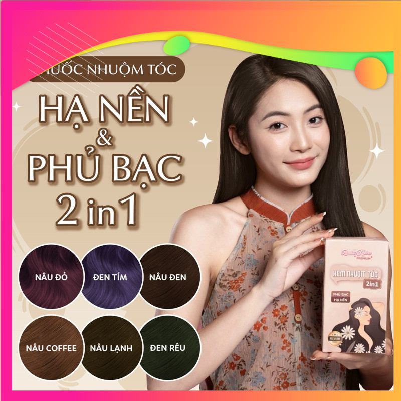 Thuốc nhuộm tóc Hạ Nền / Set nhuộm tóc Hạ Nền tóc độc quyền BuddyHairs, BuddyHair, Buddy.hair