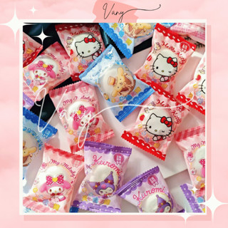 [10 cái] Kẹo Dẻo Marshmallow Nhân Mứt Trái Cây Sanrio Characters Kuromi Melody Kitty Pompompurin Mới 2025