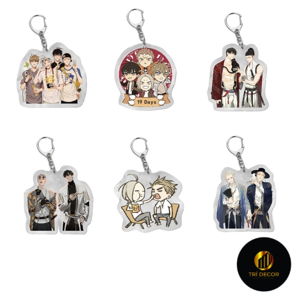 Móc Khoá, Standee, Tranh Kính Mô Anime New 19 days A Xian Tan Jiu BL Manhua Trang Trí Bàn Học, Làm V