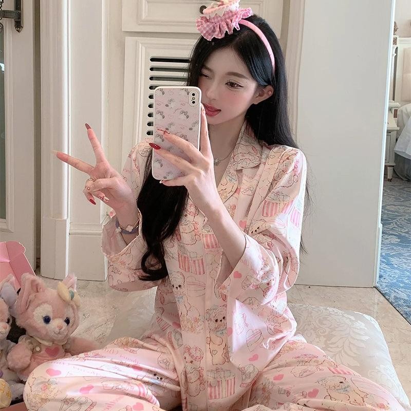 B56 Bộ PIZAMA Latin GẤU HỒNG Siêu Xinh - Hàng Chuẩn QCCC