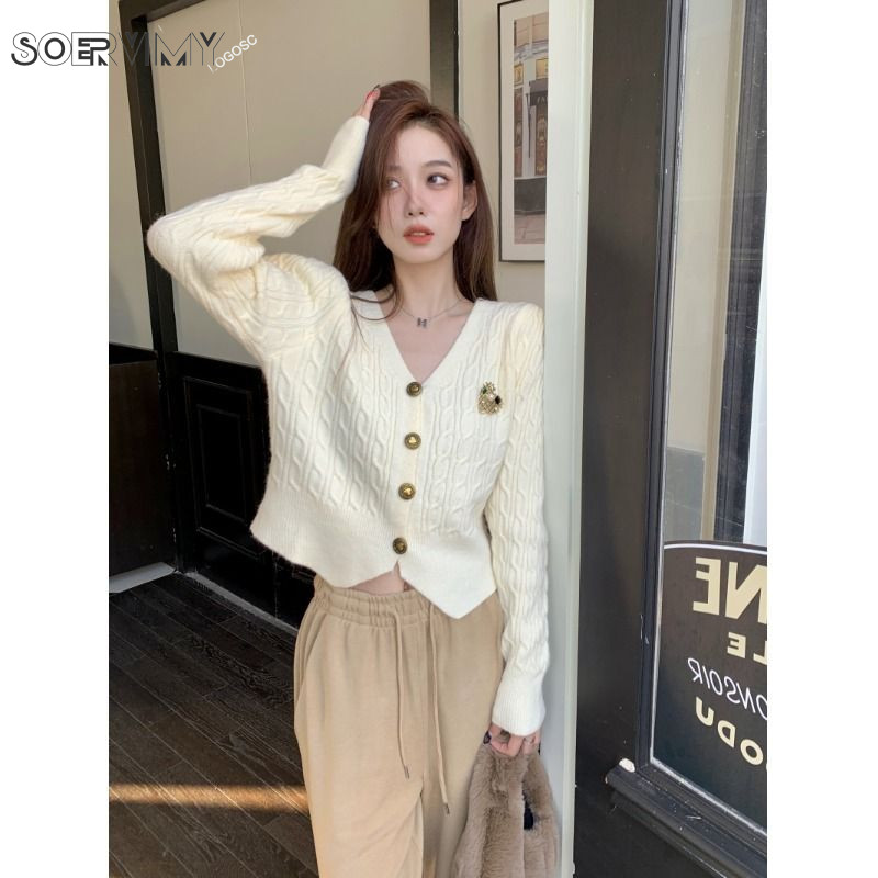  SOERVIMY Áo Len áo khoác cardigan Thể thao Phong cách Fashion Stylish WMY2410P37 4Z240126 