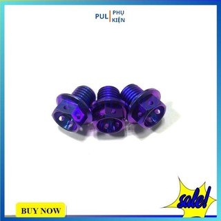 Ốc chân gương titan GR5 đầu vương miện 10li10 cho xe máy Wave SH Vario Dream giá 1 con