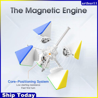 Arthur Pyramid Speed Cube 3x3 Puzzle Triangle Twist Magic Cube 36 Magnet Magic Cube 120°Cắt góc từ tính