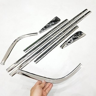 Nẹp chân kính inox mazda bt50 2015 2016 2017 2018 2019 2020 - 8 chi tiết chất liệu inox sáng bóng, đẹp