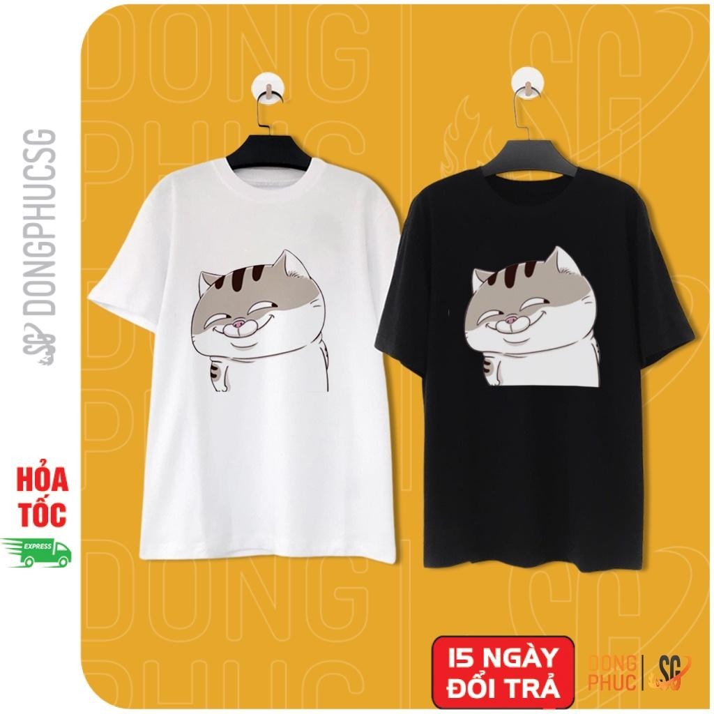 Áo thun tay lỡ form rộng phông unisex nam nữ oversize mẫu mèo Ami dễ thương thun mềm mịn TL115 | DONGPHUCSG