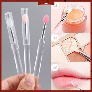 Cọ son môi có nắp dụng cụ trang điểm làm đẹp đa năng trong suốt dụng cụ mỹ phẩm cọ trang điểm có tay cầm pha lê mềm mại