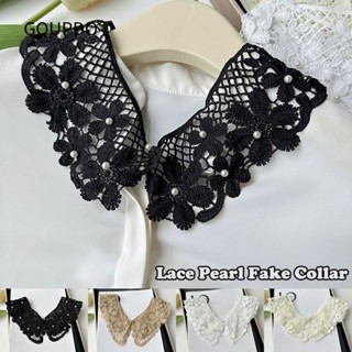  GOUPDO Cổ giả có thể tháo rời Cổ áo giả bằng vải ren rỗng Khăn choàng cổ có thể tháo rời DIY quấn cho nữ 