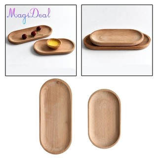 Magideal hình bầu dục tự nhiên đĩa gỗ phục vụ khay đĩa món ăn nhà hàng