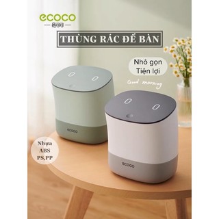 Thùng rác để bàn ecoco 1.5l tặng kèm 30 túi rác| sọt rác văn phòng, hộp đựng rác nhỏ gọn tiện lợi, thùng rác mini để bàn