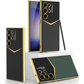 Ốp điện thoại bằng da sang trọng mạ TPU mềm cho Samsung Galaxy S24 S23 Ultra Bao gồm tất cả Ốp điện thoại bảo vệ chống sốc
