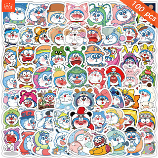 J· Hình Dán Chống Nước Doraemon Mũ Bảo Hiểm Máy Tính Xách Tay Hành Lý Dán Thiết Lập, 100 tờ