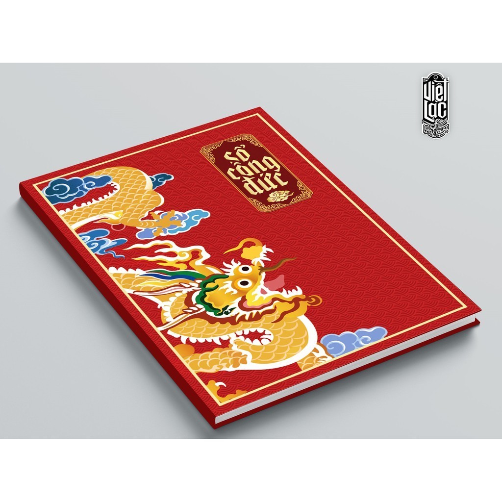 Sổ ghi Công đức a4 168trang bìa đỏ Việt lạc VHMART57