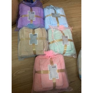 Set 2 khăn mặt và khăn tắm sợi tre