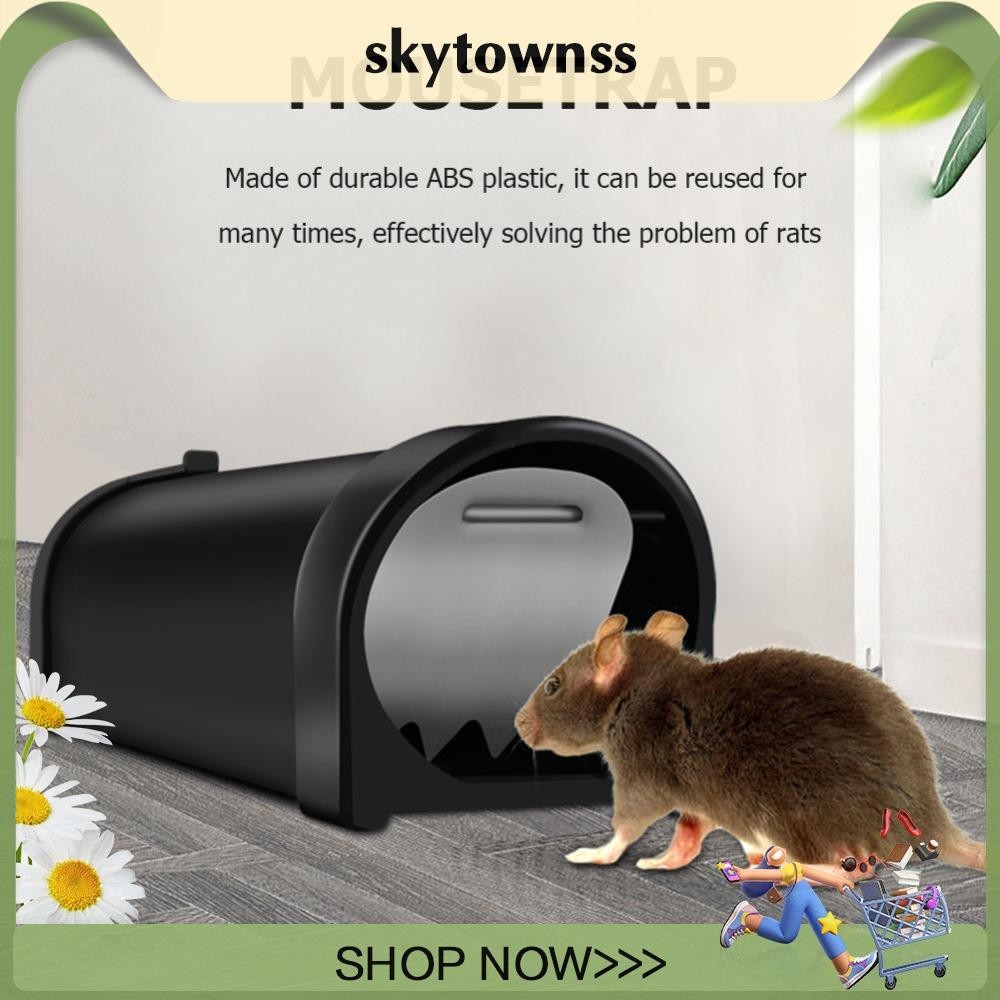 Khóa tự động Bẫy chuột Bẫy chuột bằng nhựa liên tục Bẫy chuột Kiểm soát dịch hại [skytownss.vn]