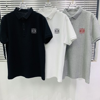 Áo sơ mi Polo ve áo sơ mi ngắn tay lew giản dị in logo cổ điển cặp đôi tay ngắn nam nữ có thể đeo cổ áo + thẻ. 