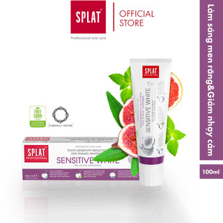 Kem đánh răng làm trắng cho răng nhạy cảm SPLAT sensitive white professional phục hồi men răng, giảm ê buốt 100ml