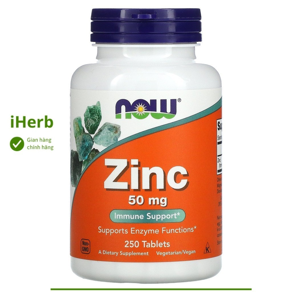 Kẽm Zinc 50 mg của Now Foods ( 250 viên) - iHerb Việt Nam