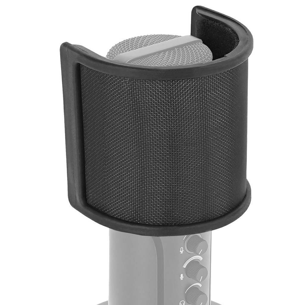 Bộ lọc Pop kim loại Geekria Mic, Vỏ kính chắn gió với lưới kim loại và bộ lọc bọt, Mặt nạ chống Pop 