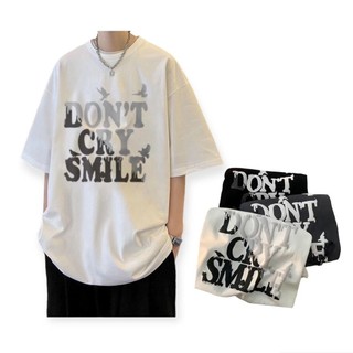 Áo thun ctk in chữ DONT CRY SMILE