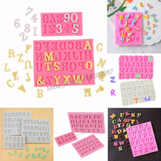 Khuôn silicon chữ cái, chữ số mini 3d làm socola fondant đổ keo epoxy resin
