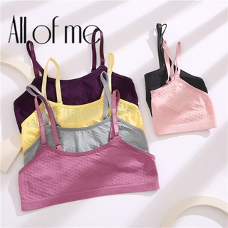 Allofme Nữ Liền Mạch Áo Mềm Không Dây Đồ Lót Nữ Áo Vest S-2XL Kích Thước Xe Tăng Bé Gái Áo Ngắn