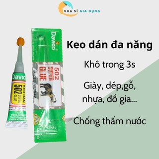Keo 502 super glue, keo dán đa năng dùng dán đồ gỗ, đồ gốm, đồ nhựa, kim loại,...
