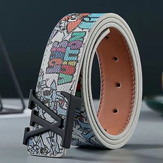 Thắt Lưng lv Nam Phong Cách Mới Thời Trang Phù Hợp Với Da Thật Punk Chữ Kinh Doanh Khóa Mịn Quần Jean Hợp Thời Trang Influencer