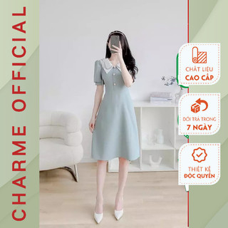  Váy cộc tay cổ 2 lớp Charme 203060