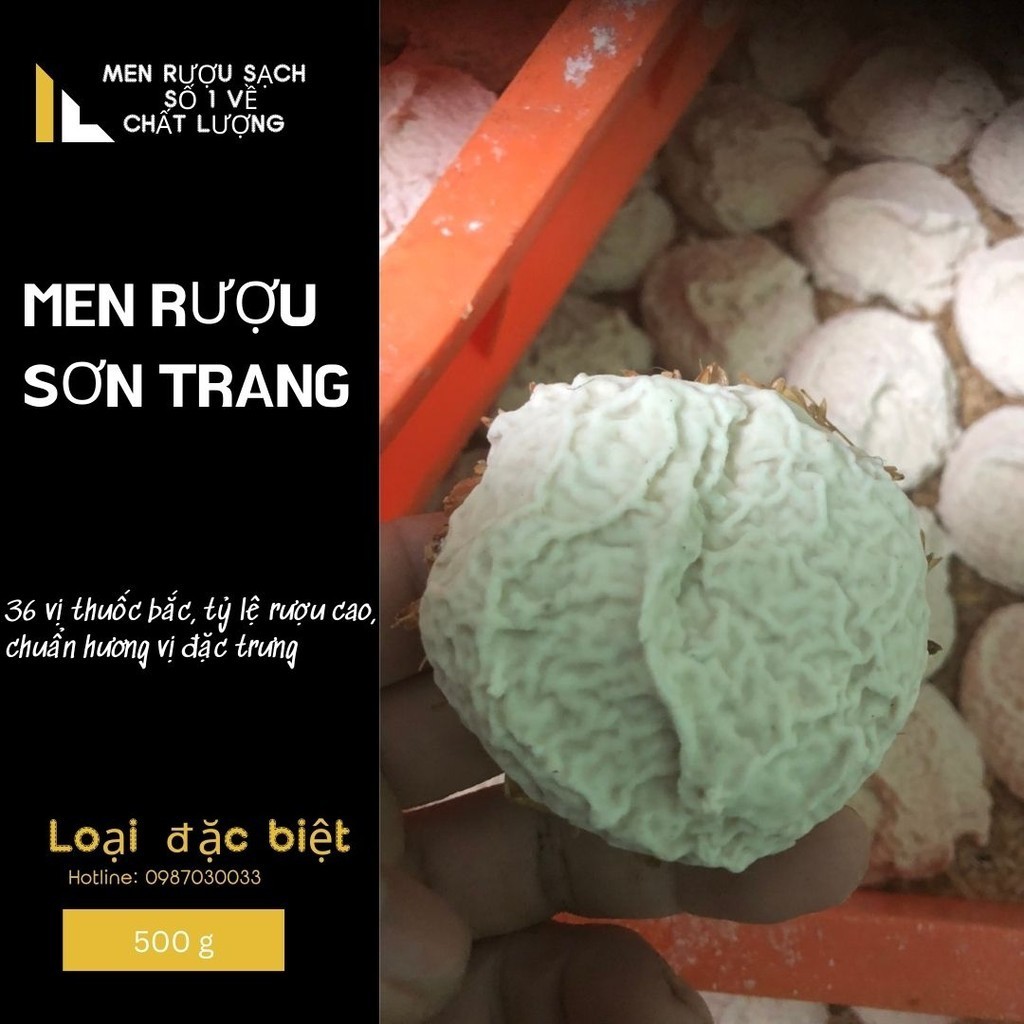 Men Rượu Sơn Trang - Men Rượu cổ Truyền (Hộp 500g)