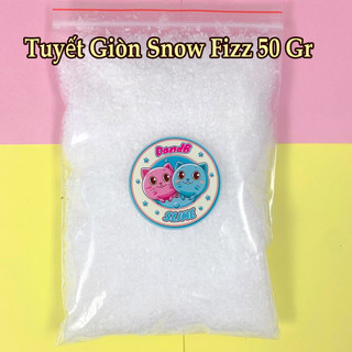 Gói 50Gr Tuyết Nhựa không pha nước, Snowfizz làm Slime tuyết giả Siêu Phồng DB Slime