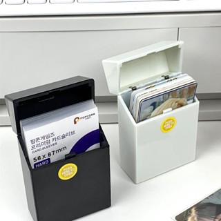 Ins hộp lưu trữ photocard 3 inch bìa lật không thấm nước đuổi theo giá đỡ ảnh sao hộp trang trí bộ nạp thẻ di động