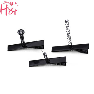 Set 10 kẹp tóc mỏ vịt bằng kim loại màu đen / vàng diy