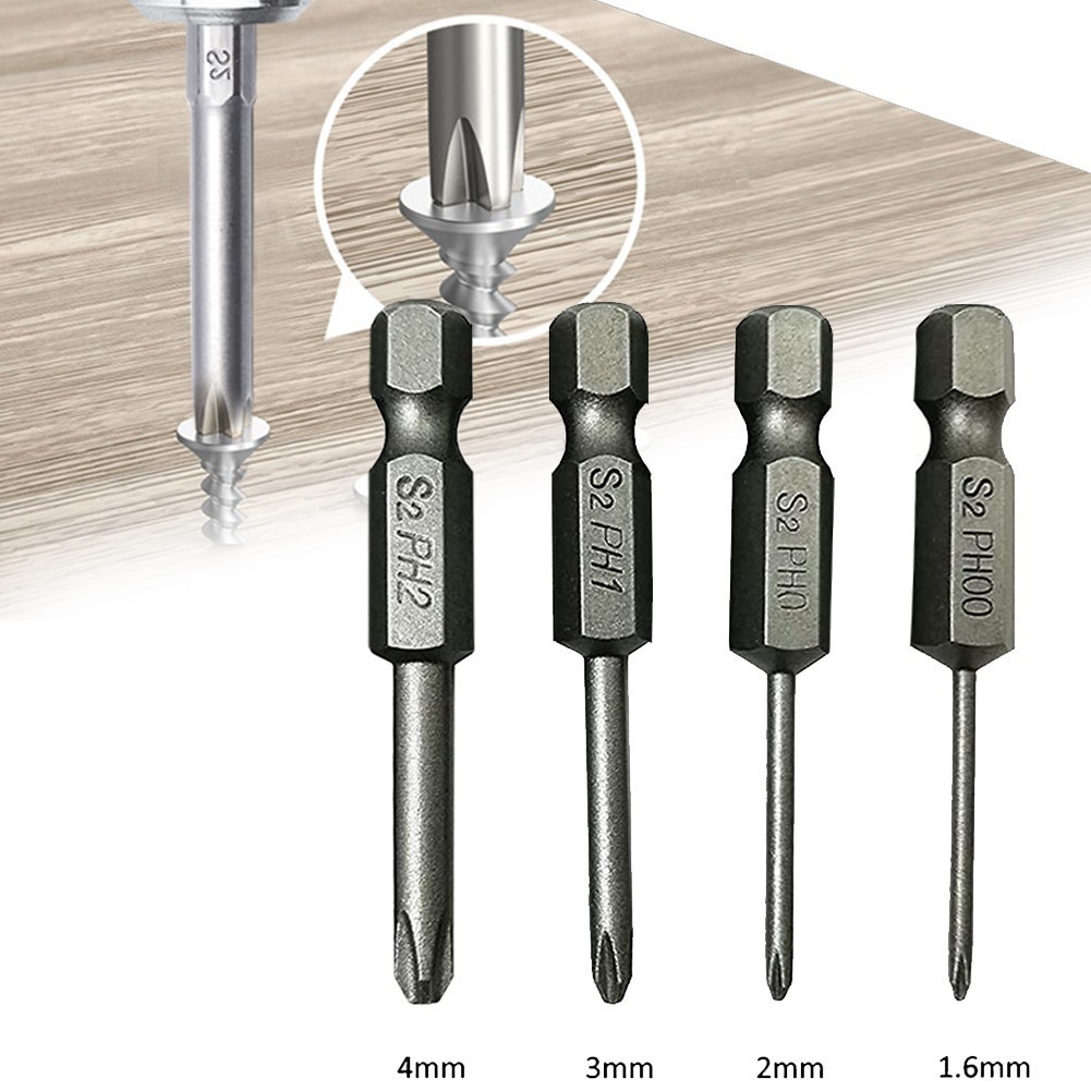 【VARSTR Tool】 6.35mm Hex Shank 50mm Cross Screwdriver Bits Electric Driver Tools PH00 PH1 PH2