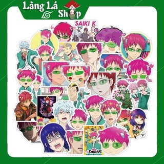 Miếng dán Sticker anime/manga Saiki Kusuo no Ψ-nan trọn bộ 50 hình - In rõ ràng sắc nét khó tróc