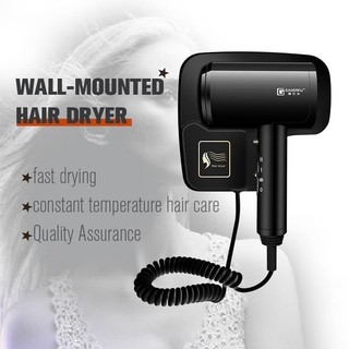 Máy sấy tóc treo tường trong phòng tắm gia đình của khách sạn không cần đục lỗ, không khí nóng lạnh không gây hại cho tóc