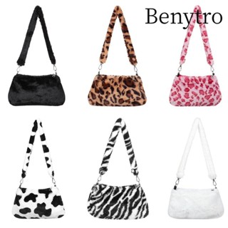 Benytro Đeo Vai Kẹp Nách In Họa Tiết Da Báo Vải Lông Ấm Áp Đáng Yêu Dành Cho Nữ Daphne