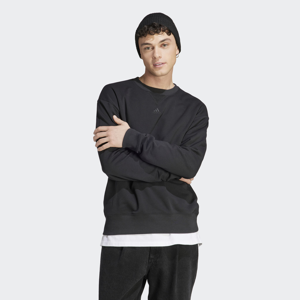 adidas Phong cách sống Áo Sweatshirt Vải Thun Da Cá ALL SZN Nam Đen IC9807