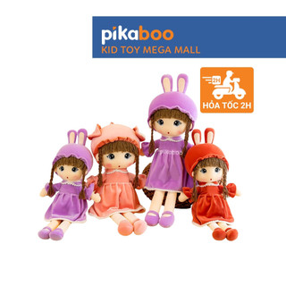 Gấu bông búp bê cao cấp Pikaboo, nhồi bông 3D tinh khiết, vải cotton nhung mềm mịn co giãn 4 chiều