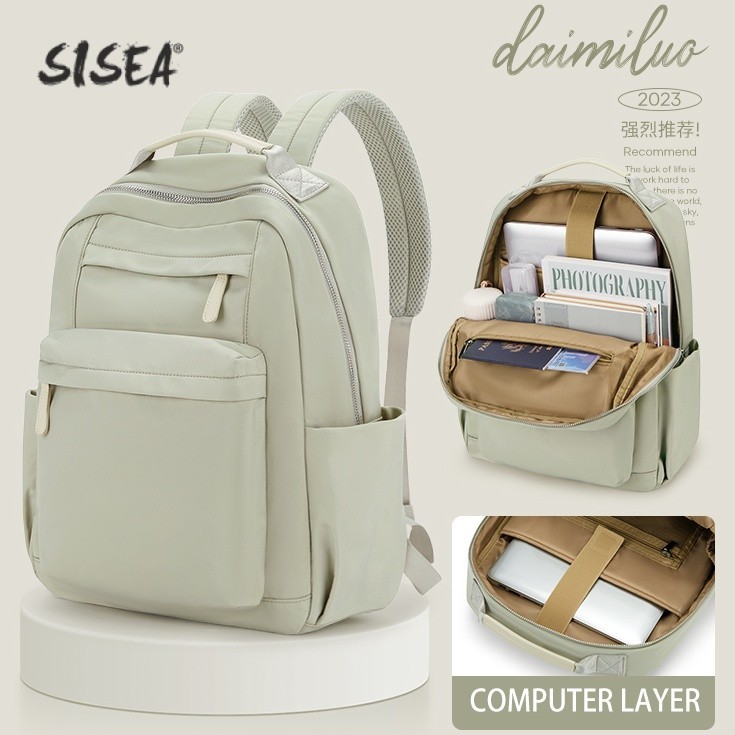 Ba lô đi học/đựng laptop SISEA kiểu dáng dễ thương sức chứa lớn chống nước/chống trầy có 5 màu Hàn Quốc cho bé gái